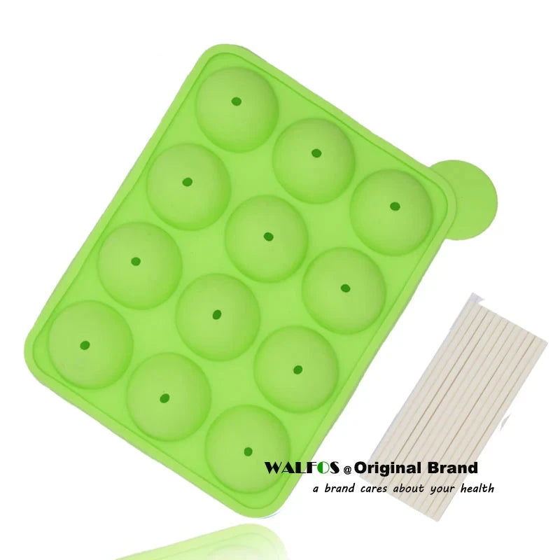WALFOS 1 Pc Eco-Friendly Silicone Cake Pop Mold Cupcake Lollipop Mold Sticks Baking Tray Stick Tool Cake Mold Pan - Walfos® Kitchenware