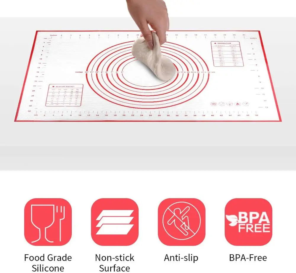 WALFOS 1 Piece 50x70cm Non Stick Silicone Baking Mats Sheet  Liner Pad Baking Mat Oven Pasta Kitchen Tools - Walfos® Kitchenware