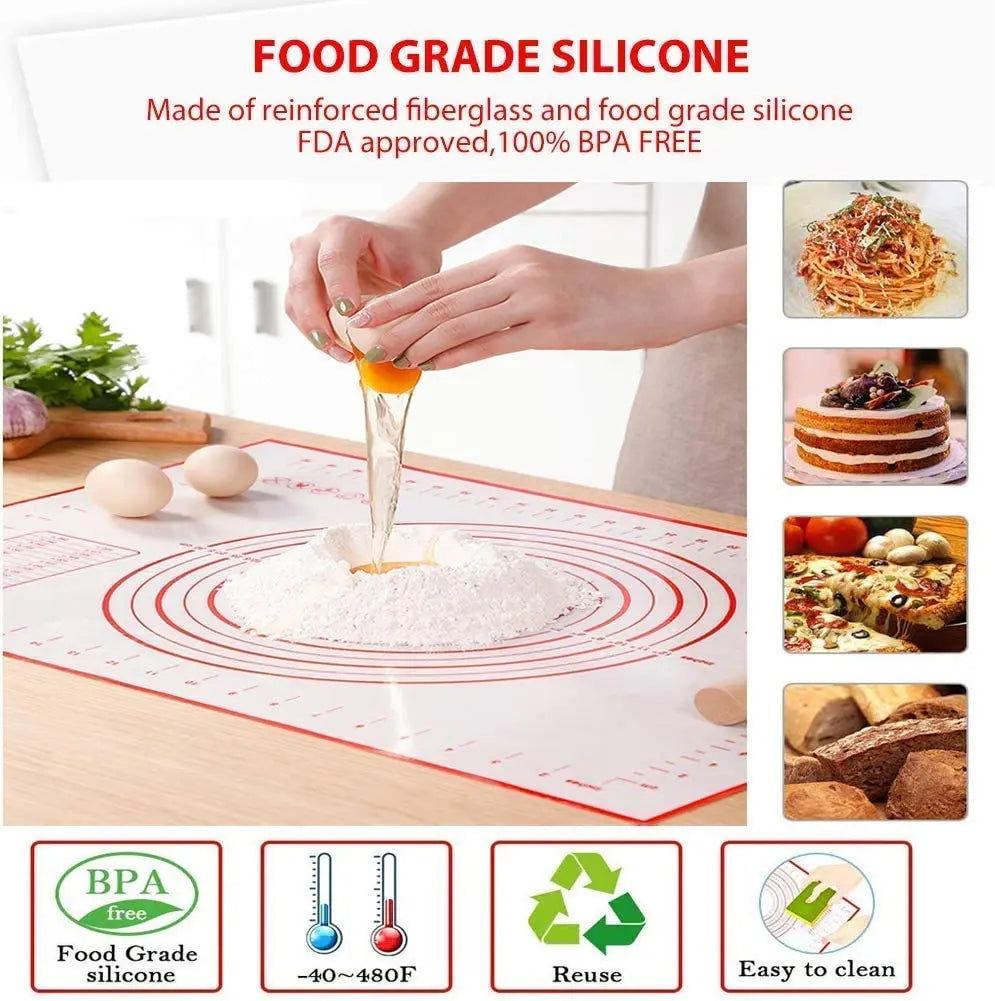 WALFOS 1 Piece 50x70cm Non Stick Silicone Baking Mats Sheet  Liner Pad Baking Mat Oven Pasta Kitchen Tools - Walfos® Kitchenware