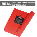 WALFOS 1 Piece Food Grade Baking Mat Heat Resistance Table Placemat Pad Silicone Oven Mat Heat Insulation Pad Bakeware Table Mat - Walfos® Kitchenware