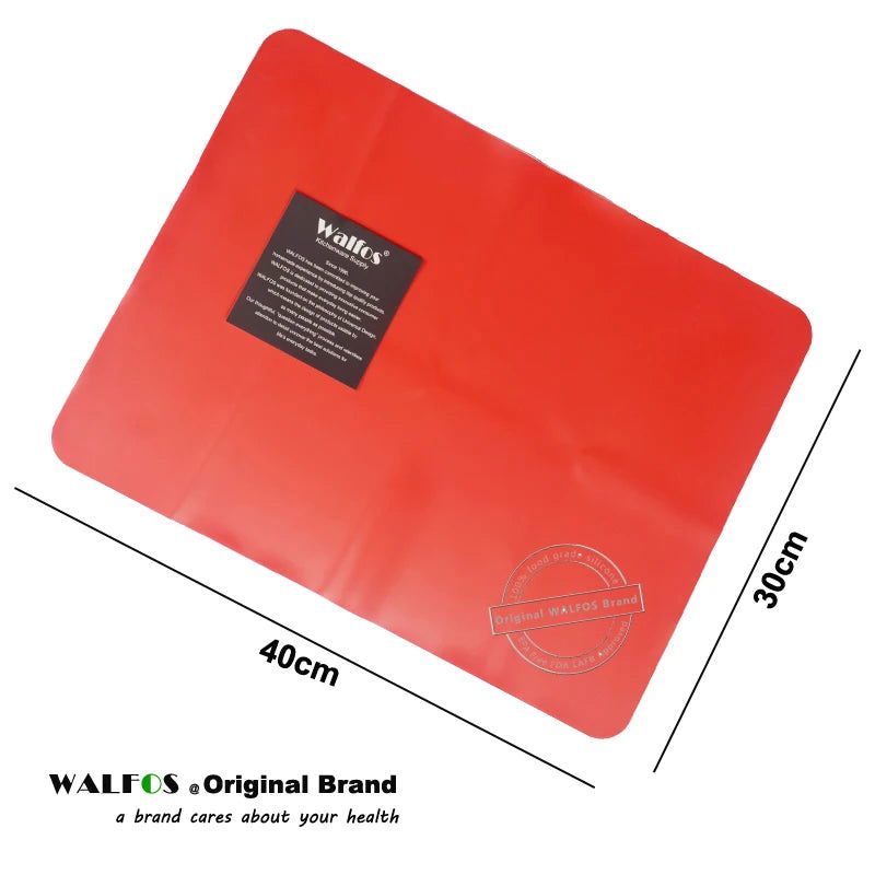 WALFOS 1 Piece Food Grade Baking Mat Heat Resistance Table Placemat Pad Silicone Oven Mat Heat Insulation Pad Bakeware Table Mat - Walfos® Kitchenware