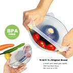 WALFOS 1 Piece Food Grade Keeping Food Fresh Wrap Reusable High Stretch Silicone Food Wraps Seal Vacuum Bowl Cover Stretch Lids - Walfos® Kitchenware