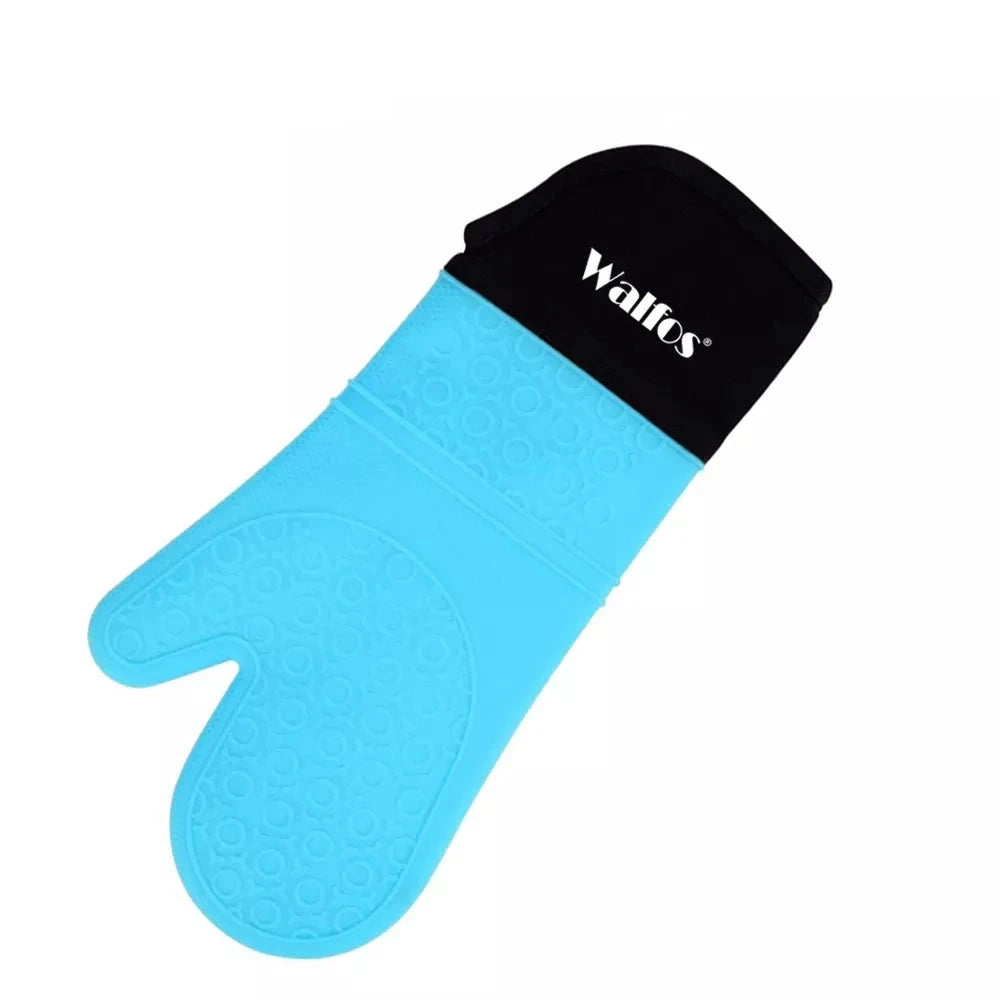 WALFOS 1 Piece Heat Resistant Silicon BBQ Glove-Oven Mitt-Kitchen Cooking Glove With Finger-Household Gloves For Cooking Baking - Walfos® Kitchenware