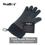 WALFOS 1 Piece Long Silicone Kitchen Gloves-BBQ Grill Gloves Heat Resistant Cooking Gloves For Grilling Microwave Oven Mitts Gloves - Walfos® Kitchenware