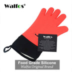 WALFOS 1 Piece Long Silicone Kitchen Gloves-BBQ Grill Gloves Heat Resistant Cooking Gloves For Grilling Microwave Oven Mitts Gloves - Walfos® Kitchenware