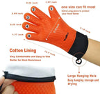 WALFOS 1 Piece Long Silicone Kitchen Gloves-BBQ Grill Gloves Heat Resistant Cooking Gloves For Grilling Microwave Oven Mitts Gloves - Walfos® Kitchenware