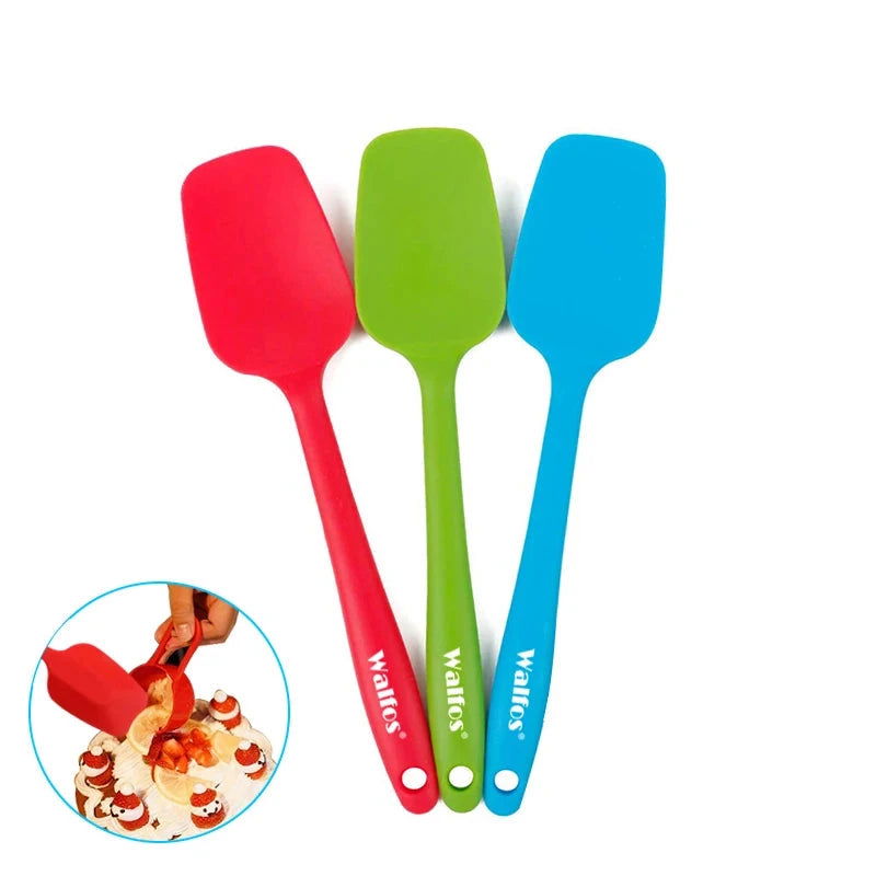 WALFOS 1 Piece Silicone Scraper Silicone Spatula Silicone Baking Scraper / Kitchen Scraper Silicone Mold Bakeware - Walfos® Kitchenware