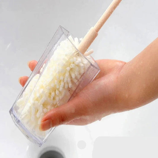 WALFOS 1 Piece Sponge Convenient Bottle Cleaning Brushes Glass Bottle Cups Long Handle Brush Kitchen Cup Brush - Walfos® Kitchenware
