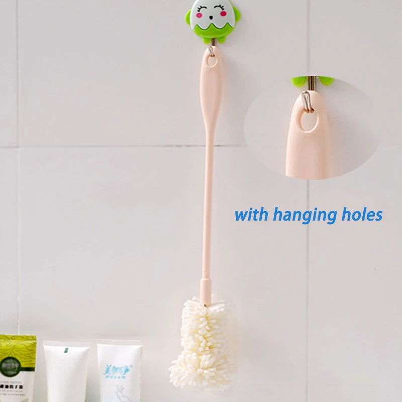 WALFOS 1 Piece Sponge Convenient Bottle Cleaning Brushes Glass Bottle Cups Long Handle Brush Kitchen Cup Brush - Walfos® Kitchenware