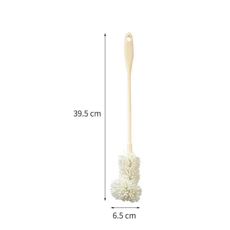 WALFOS 1 Piece Sponge Convenient Bottle Cleaning Brushes Glass Bottle Cups Long Handle Brush Kitchen Cup Brush - Walfos® Kitchenware