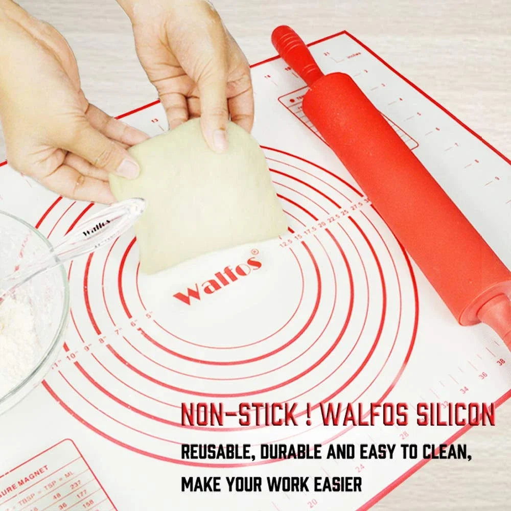 WALFOS 1 Pieces Non Stick Rolling Dough Mat Silicone Baking Mats And Liners Oven Silicone Pastry Mat Bakeware Accessories - Walfos® Kitchenware