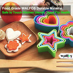WALFOS 1 Set Cookies Cutter Slicer Frame Cake DIY Mold Heart Shape Cutter Party Cookies Maker Cookie Cutter Biscuit Stamp - Walfos® Kitchenware