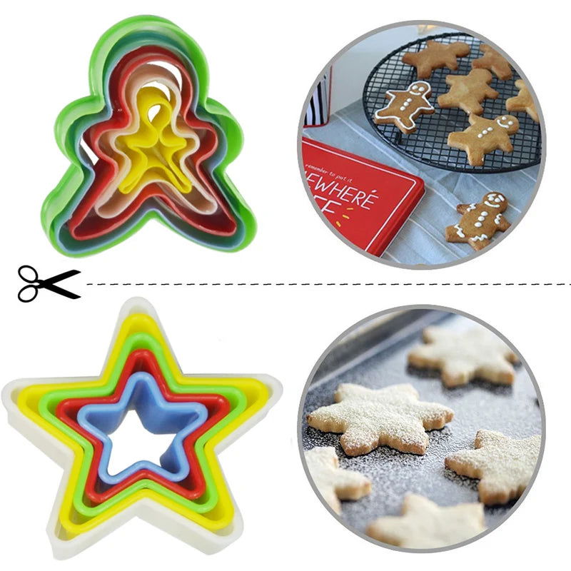 WALFOS 1 Set Cookies Cutter Slicer Frame Cake DIY Mold Heart Shape Cutter Party Cookies Maker Cookie Cutter Biscuit Stamp - Walfos® Kitchenware
