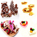 WALFOS 1 Set Cookies Cutter Slicer Frame Cake DIY Mold Heart Shape Cutter Party Cookies Maker Cookie Cutter Biscuit Stamp - Walfos® Kitchenware