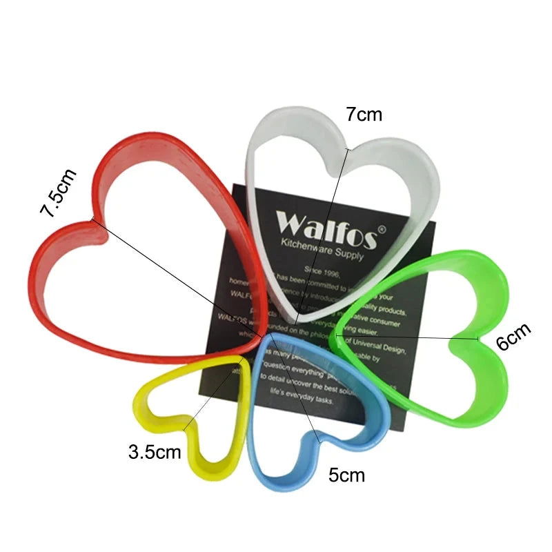 WALFOS 1 Set Cookies Cutter Slicer Frame Cake DIY Mold Heart Shape Cutter Party Cookies Maker Cookie Cutter Biscuit Stamp - Walfos® Kitchenware