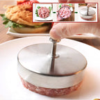 WALFOS 1 pc 9.5cm Round Shape Hamburger Press Stainless Steel Pork Beef Meat Pie Burger Making Mold Kitchen Tools - Walfos® Kitchenware