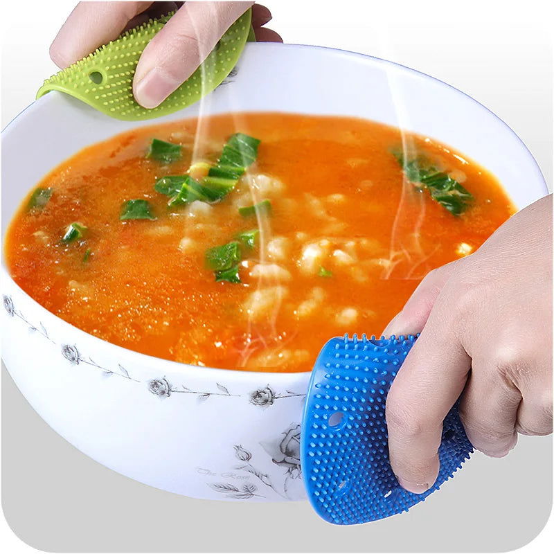 WALFOS 1 pc Vegetable Cleaning Brush Cute Shape Random Color Silicone Fruits Easy Cleaning Brush Potato Carrot Ginger Cleaning - Walfos® Kitchenware