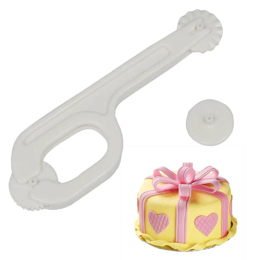 WALFOS 1pc 3 Wheel Fondant Cake Roller Modelling Embosser Cutter Plastic Cake Decorating Knife Fondant Cutter Sugar Craft Molds - Walfos® Kitchenware