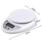 WALFOS 1pc 5kg LED Portable Digital Scale Scales Food Balance Measuring Weight Kitchen Electronic Scales Small Scale For Baking - Walfos® Kitchenware