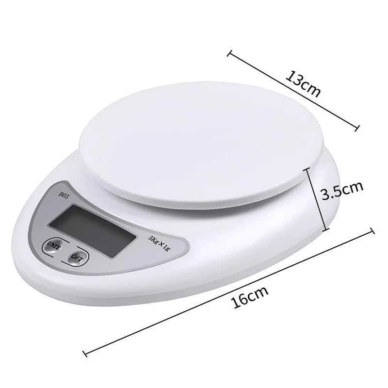 WALFOS 1pc 5kg LED Portable Digital Scale Scales Food Balance Measuring Weight Kitchen Electronic Scales Small Scale For Baking - Walfos® Kitchenware