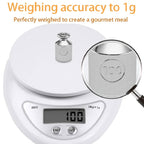 WALFOS 1pc 5kg LED Portable Digital Scale Scales Food Balance Measuring Weight Kitchen Electronic Scales Small Scale For Baking - Walfos® Kitchenware