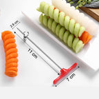 WALFOS 1pc Manual Spiral Screw Slicer Plastic PP + Steel Wire Potato Carrot Cucumber Vegetables Spiral Knife Carving Tool - Walfos® Kitchenware