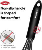 WALFOS 1pcs/3set Multifunctional Rotating Manual Whisk Mixer Mini Plastic Kitchen Whisk Baking Tool Silicone Whisk - Walfos® Kitchenware