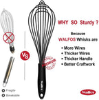 WALFOS 1pcs/3set Multifunctional Rotating Manual Whisk Mixer Mini Plastic Kitchen Whisk Baking Tool Silicone Whisk - Walfos® Kitchenware