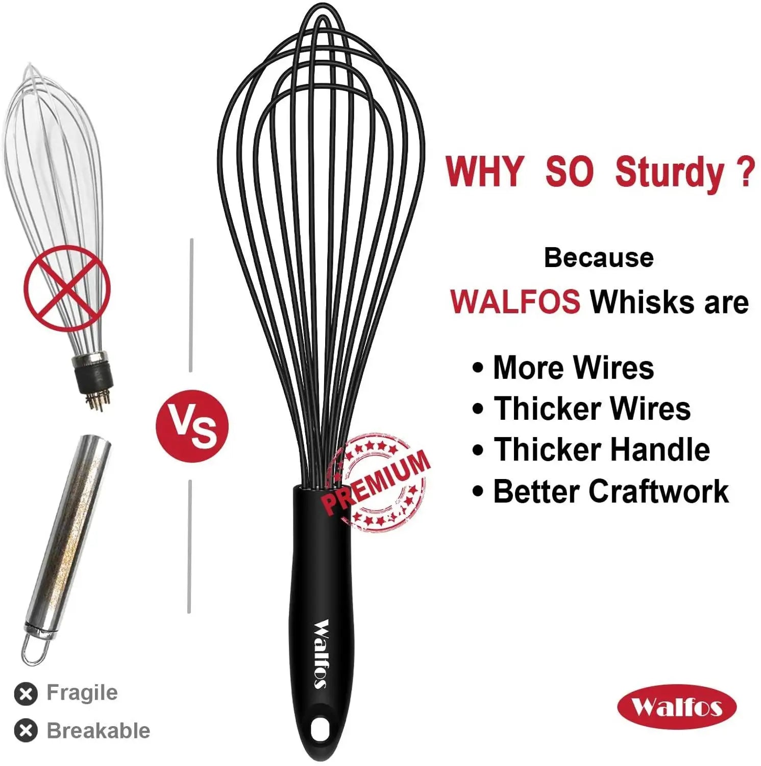 WALFOS 1pcs/3set Multifunctional Rotating Manual Whisk Mixer Mini Plastic Kitchen Whisk Baking Tool Silicone Whisk - Walfos® Kitchenware