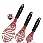 WALFOS 1pcs/3set Multifunctional Rotating Manual Whisk Mixer Mini Plastic Kitchen Whisk Baking Tool Silicone Whisk - Walfos® Kitchenware
