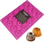 WALFOS 20-Cavity Germany Mini Fancy Bundt Savarin Cake Pan Silicone Mold Pudding Chocolate Bakeware Chiffon Mould - Walfos® Kitchenware