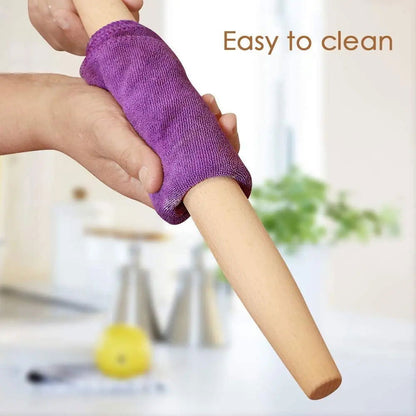 WALFOS 23 cm /28 cm Rolling Pin Wood Fondant Cake Dough Roller Non-Stick Cooking Tool Gadgets Pasta Dumpling Skin Maker Double - Walfos® Kitchenware