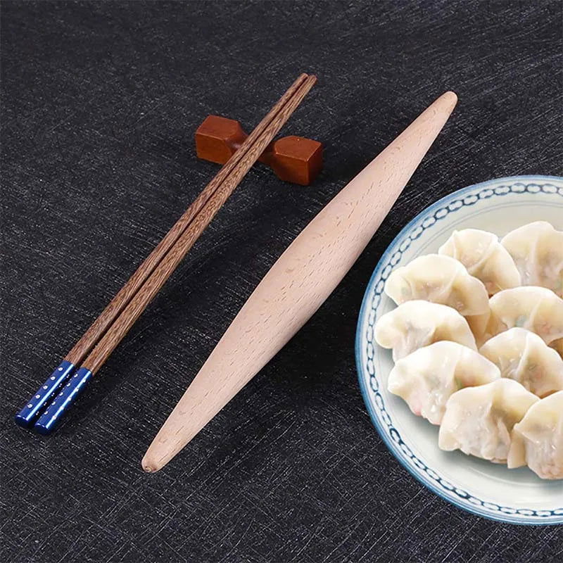 WALFOS 23 cm /28 cm Rolling Pin Wood Fondant Cake Dough Roller Non-Stick Cooking Tool Gadgets Pasta Dumpling Skin Maker Double - Walfos® Kitchenware