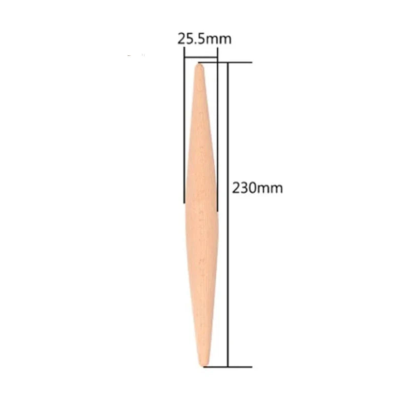 WALFOS 23 cm /28 cm Rolling Pin Wood Fondant Cake Dough Roller Non-Stick Cooking Tool Gadgets Pasta Dumpling Skin Maker Double - Walfos® Kitchenware