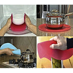 WALFOS 25CM Silicone Multi-Purpose Silicone Microwave Mat Oven Liner Easy Grab Heat Resistant Silicone Placemat Trivet - Walfos® Kitchenware
