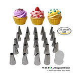 WALFOS 25Pcs/Set Large Stainless Steel Icing Piping Nozzles Pastry Tips Set Kitchen Accessories Cake Decorating Tongs - Walfos® Kitchenware