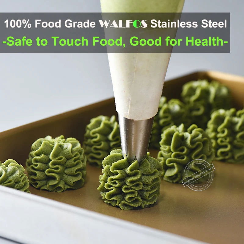 WALFOS 25Pcs/Set Large Stainless Steel Icing Piping Nozzles Pastry Tips Set Kitchen Accessories Cake Decorating Tongs - Walfos® Kitchenware