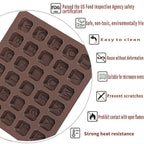 WALFOS 26 English Letters 4 Whiteboard Chocolate Silicone Mold Candy Ice Cube Mold Pastry Soap Mold Fondant Cake DIY Baking Tool - Walfos® Kitchenware