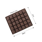 WALFOS 26 English Letters 4 Whiteboard Chocolate Silicone Mold Candy Ice Cube Mold Pastry Soap Mold Fondant Cake DIY Baking Tool - Walfos® Kitchenware