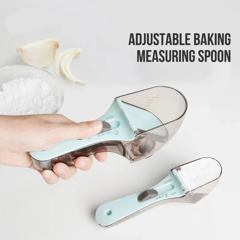 WALFOS 2PCS Adjustable Measuring Spoon Set Kitchen Tools Plastic Milk Powder Graduated Spoon Baking Tools Accurate Device - Walfos® Kitchenware