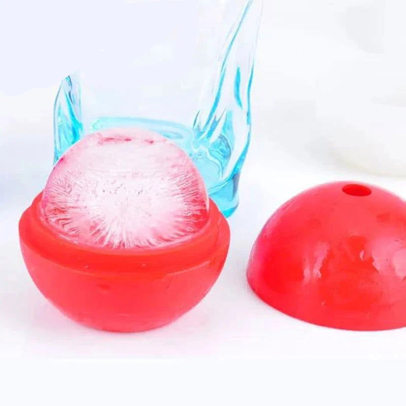 WALFOS 2Pcs Food Grade Large Whisky Ice Ball 6cm Round Whisky Silicone Ice Ball Mold Big Sphere Ice Mould Whiskey Ice Ball Maker - Walfos® Kitchenware