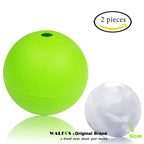 WALFOS 2Pcs Food Grade Large Whisky Ice Ball 6cm Round Whisky Silicone Ice Ball Mold Big Sphere Ice Mould Whiskey Ice Ball Maker - Walfos® Kitchenware