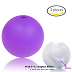 WALFOS 2Pcs Food Grade Large Whisky Ice Ball 6cm Round Whisky Silicone Ice Ball Mold Big Sphere Ice Mould Whiskey Ice Ball Maker - Walfos® Kitchenware