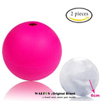 WALFOS 2Pcs Food Grade Large Whisky Ice Ball 6cm Round Whisky Silicone Ice Ball Mold Big Sphere Ice Mould Whiskey Ice Ball Maker - Walfos® Kitchenware