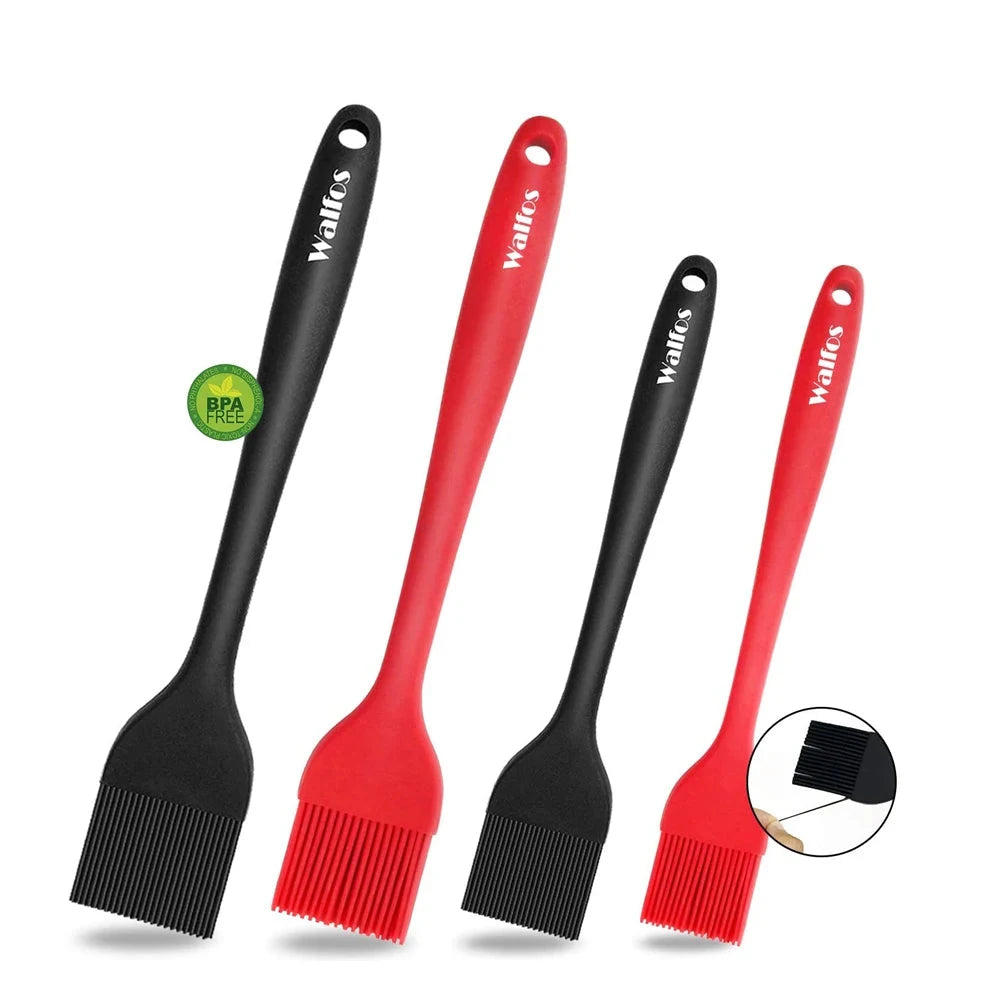WALFOS 2pcs/3pcs/set food grade silicone oil brush food clip for barbecue grill barbecue cooking pastry brush baking tools - Walfos® Kitchenware