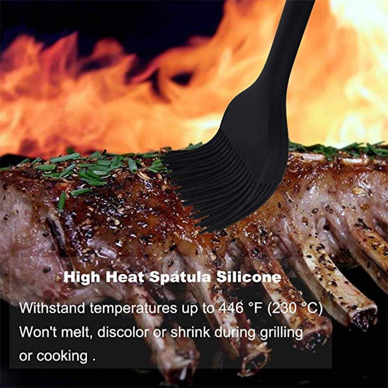 WALFOS 2pcs/3pcs/set food grade silicone oil brush food clip for barbecue grill barbecue cooking pastry brush baking tools - Walfos® Kitchenware