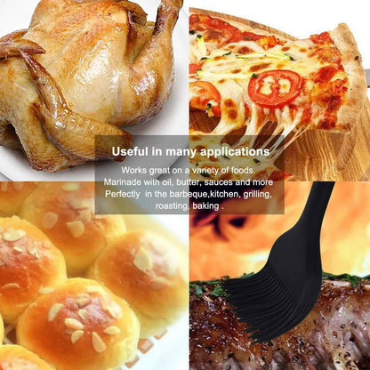 WALFOS 2pcs/3pcs/set food grade silicone oil brush food clip for barbecue grill barbecue cooking pastry brush baking tools - Walfos® Kitchenware