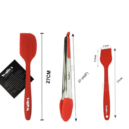 WALFOS 2pcs/3pcs/set food grade silicone oil brush food clip for barbecue grill barbecue cooking pastry brush baking tools - Walfos® Kitchenware