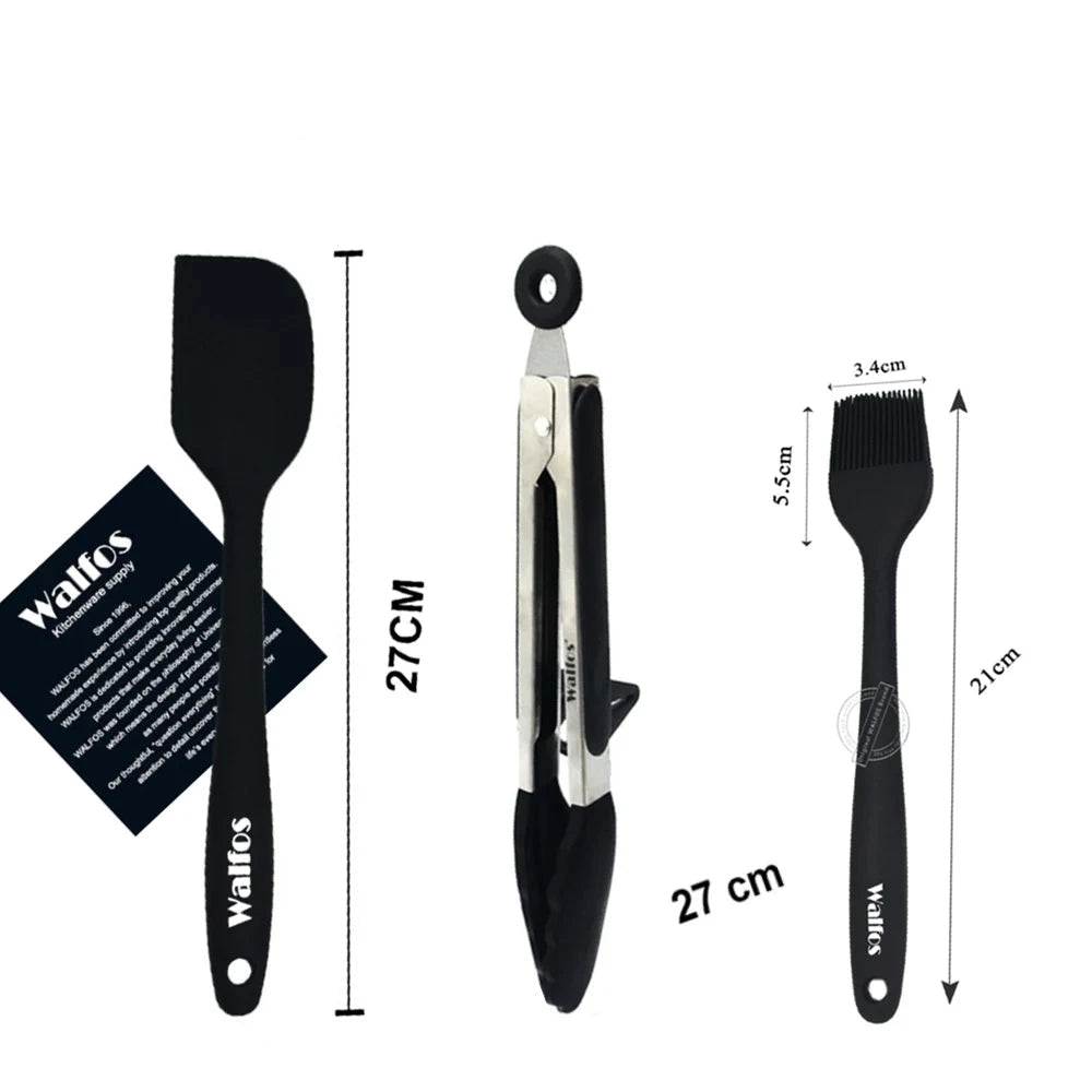 WALFOS 2pcs/3pcs/set food grade silicone oil brush food clip for barbecue grill barbecue cooking pastry brush baking tools - Walfos® Kitchenware