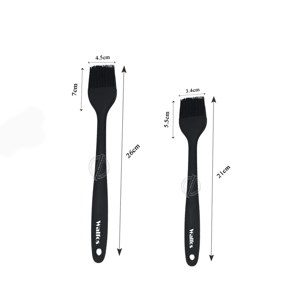 WALFOS 2pcs/3pcs/set food grade silicone oil brush food clip for barbecue grill barbecue cooking pastry brush baking tools - Walfos® Kitchenware